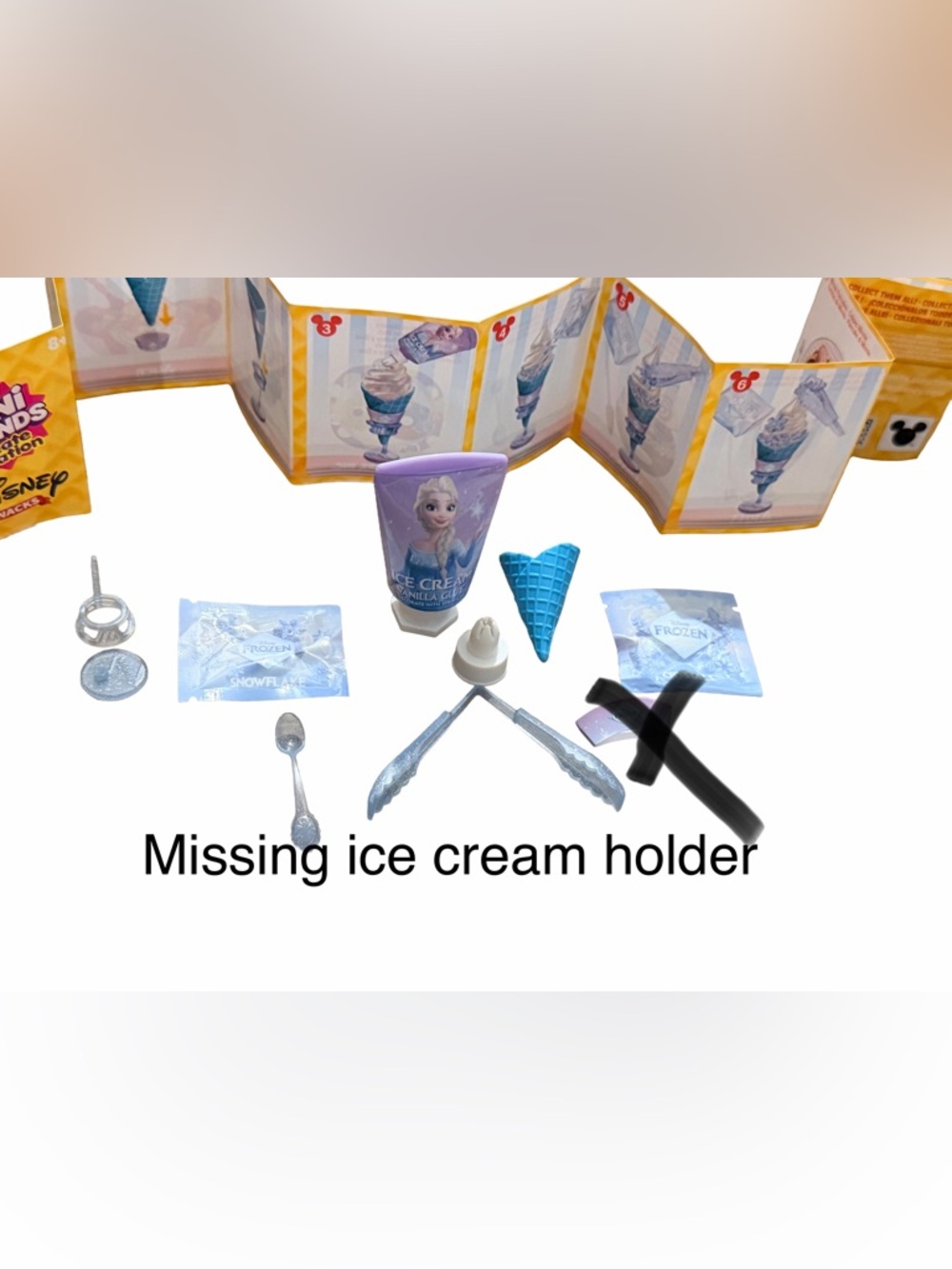 ZURU MINI BRANDS | Frozen Soft Serve Set | Partial | Elsa Disney Toy